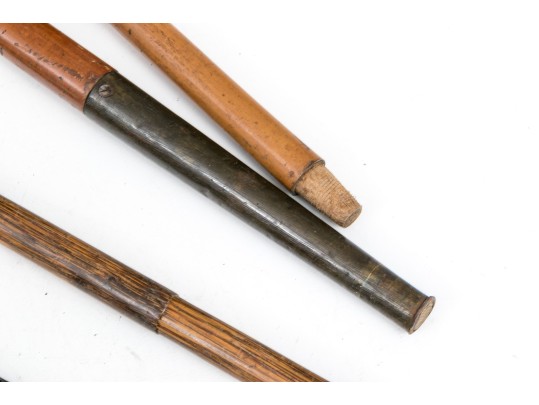 Lot Of Five Assorted Canes, Assorted Woods, Including A Hand Motif