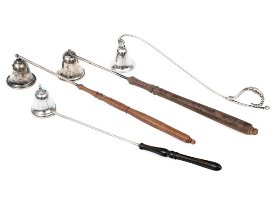 Lot Of Four Assorted Handsome Sterling Silver Candle Snuffers