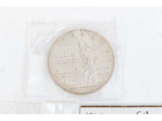 Collection Of Domestic And International Coins With Sterling Commemorative Stamp