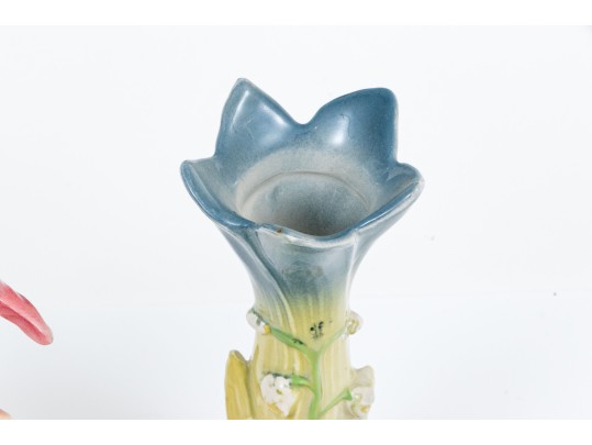 Lot Of Six Pretty Vintage Table Items, Including Fish Salt And Pepper Shaker