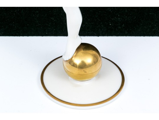 Elegant German Nude Arms Raised Figurine 