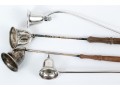 Lot Of Four Assorted Handsome Sterling Silver Candle Snuffers