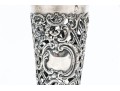 Sterling Silver Lovely Antique Gorham Lattice Trumpet Vase, Circa 1898, No Glass Insert