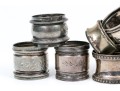 Lot Of Ten Fun Assorted Sterling Silver, Coin Silver And Silver Plated Napkin Rings