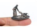 Charming Sterling Woman And Dog Figure