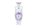 Stately Herend Purple Floral And Gilt Painted Vase