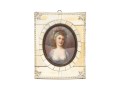 Antique Continental Hand Painted Miniature Portrait 