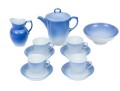Royal Copenhagen Ombre Blue To White Demitasse Espresso Set