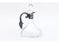 Sterling And Glass Pitcher With Grape Cluster Handle