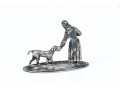 Charming Sterling Woman And Dog Figure