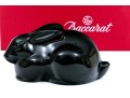 Fantastic Dark Opaque Baccarat Glass Rabbit