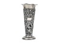 Sterling Silver Lovely Antique Gorham Lattice Trumpet Vase, Circa 1898, No Glass Insert