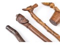 Lot Of Six Assorted Canes And Walking Sticks, Assorted Woods, Including A Cup Design