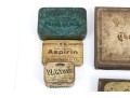 Collection Of Seven Vintage / Antique Tins, Including Rare Aspirin Tin