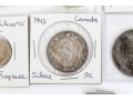 Collection Of Domestic And International Coins With Sterling Commemorative Stamp