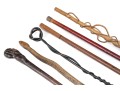 Lot Of Six Assorted Canes, Including Vine Compositions And Snake Motifs