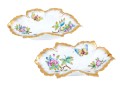 Pair Of Herend 'Queen Victoria' Leaf Form Dresser Top Dishes