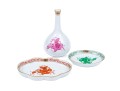 Three Herrend Table Top Porcelain Objects