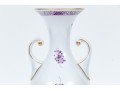 Stately Herend Purple Floral And Gilt Painted Vase