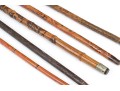 Lot Of Five Assorted Canes And Walking Sticks, Assorted Carved And Painted Or Stained Woods