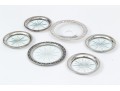 Lot Of Lovely Assorted Vintage Sterling And Glass Coasters And A Silver Overlay Plate