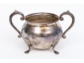 Sterling Sugar Bowl With Russian 84 Silver Spoon