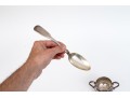 Sterling Sugar Bowl With Russian 84 Silver Spoon