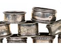 Lot Of Ten Fun Assorted Sterling Silver, Coin Silver And Silver Plated Napkin Rings