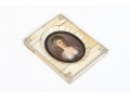 Antique Continental Hand Painted Miniature Portrait 