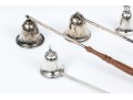 Lot Of Four Assorted Handsome Sterling Silver Candle Snuffers