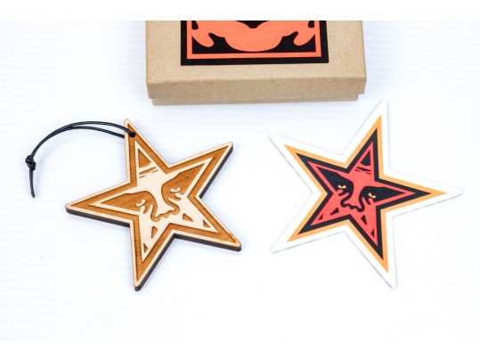 Shepard Fairey (American, B. 1970) OBEY Star Holiday Ornament