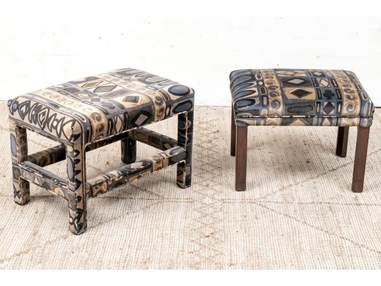 Two Compatible Mid Century Upholstered Benches By Fine Arts Furniture NY