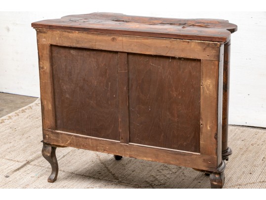 Vintage Italian Highly Figured Olive Wood Chest Of Drawers