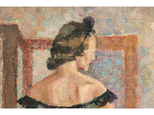 Vintage Oil On Artist Board, Ballerina