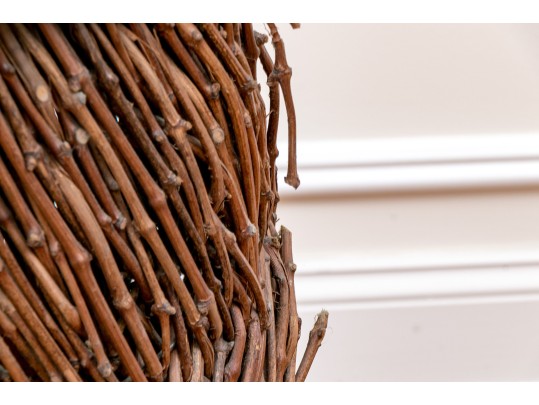 Playful Three Foot Wicker Teddy Bear