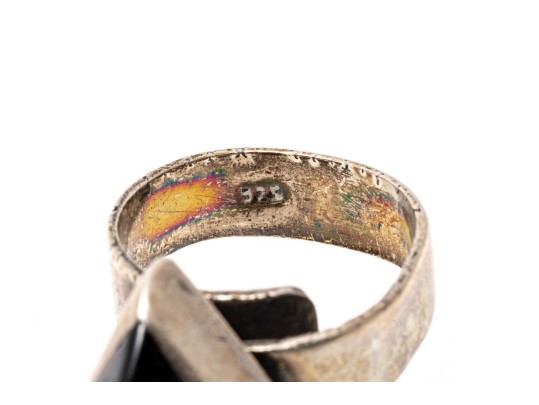 Sterling Bracelet, Brooch And Rings, Sizes 6.5