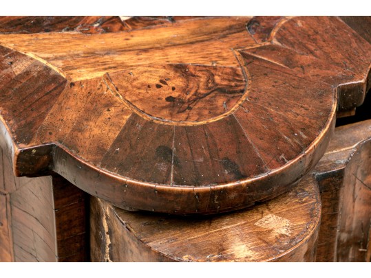 Vintage Italian Highly Figured Olive Wood Chest Of Drawers