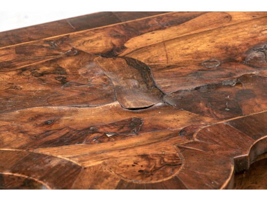 Vintage Italian Highly Figured Olive Wood Chest Of Drawers