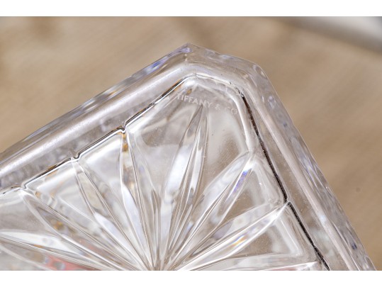 Pair Of Tiffany & Co. Square Glass Decanters