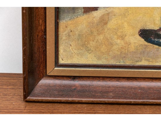 Vintage Oil On Artist Board, Ballerina