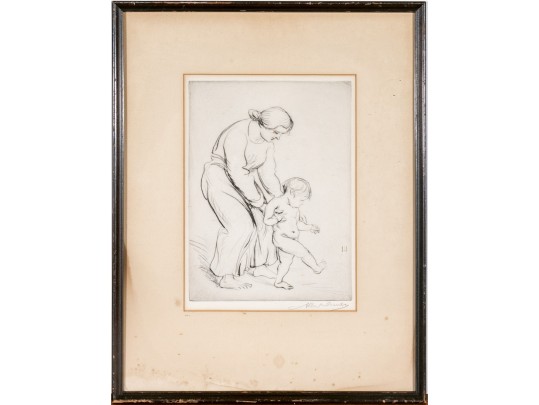 Albert Sterner (Am., 1863-1946) Etching, 