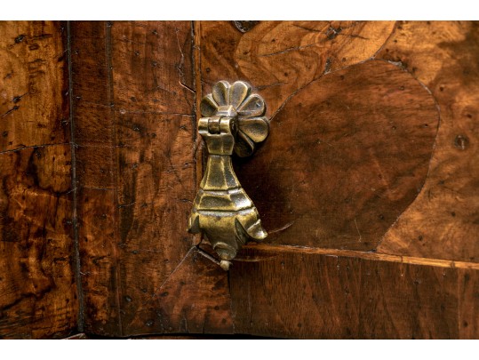 Vintage Italian Highly Figured Olive Wood Chest Of Drawers