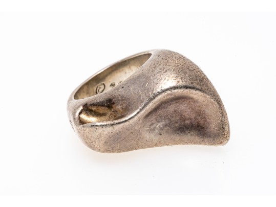 Sterling Bracelet, Brooch And Rings, Sizes 6.5