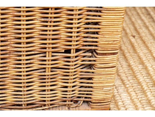 Three Pieces Vintage Woven Wicker 