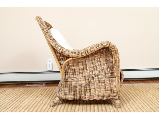 Three Pieces Vintage Woven Wicker 