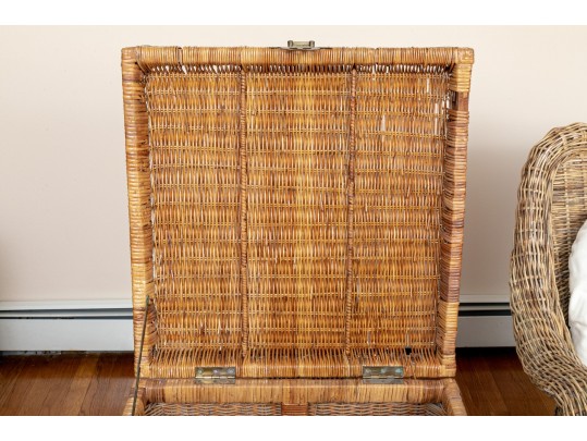 Three Pieces Vintage Woven Wicker 