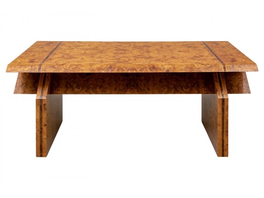 Contemporary Burled And Lacquered Desk