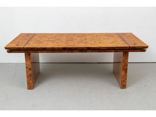 Contemporary Burled And Lacquered Desk