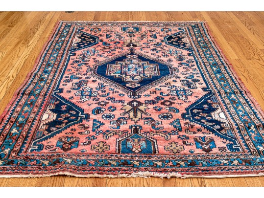 Stunning Semi Antique Hand-knotted Wool Carpet, 5’ X 6’-8”