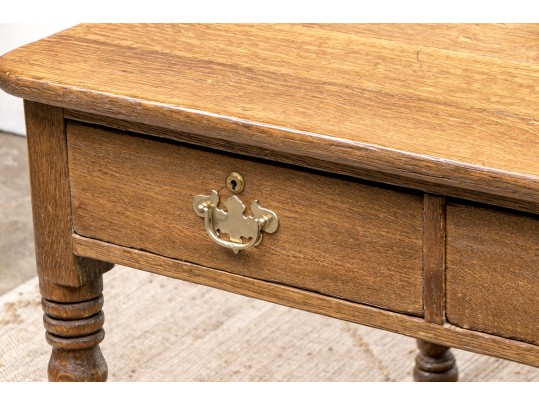 Antique Oak Writing Table 